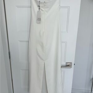 Zara Off-White Strapless Gown